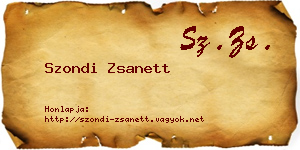 Szondi Zsanett névjegykártya